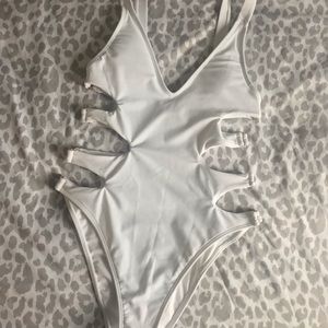Forever 21 White Cut Out One Piece